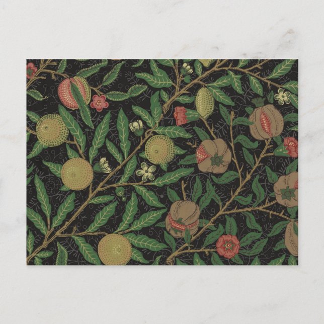 William Morris Pomegranate Classic Fruit Postcard (Front)