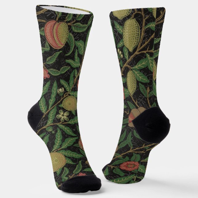 William Morris Pomegranate Classic Fruit Socks (Angled)