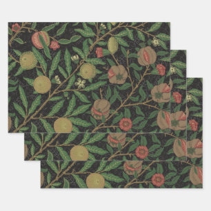 William Morris Pomegranate Classic Fruit Wrapping Paper Sheet