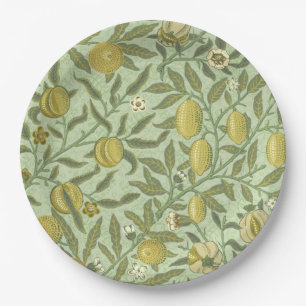 William Morris Pomegranate Fruit Design Paper Plate