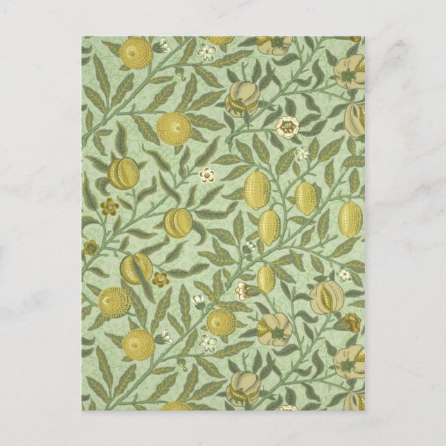 William Morris Pomegranate Fruit Design Postcard (Front)
