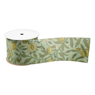 William Morris Pomegranate Fruit Design Satin Ribbon