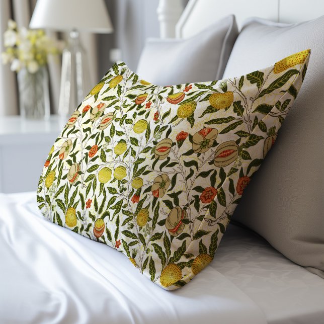 William Morris Pomegranate Lemons Vintage Pattern Pillowcase (Creator Uploaded)