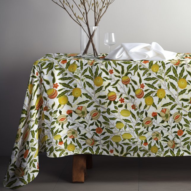 William Morris Pomegranate Lemons Vintage Pattern Tablecloth (Creator Uploaded)