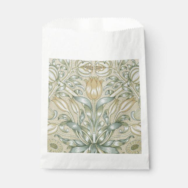 William Morris Pomegranate Pattern Antique Lily  Favour Bag (Front)
