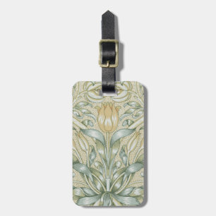 William Morris Pomegranate Pattern Antique Lily Luggage Tag