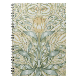 William Morris Pomegranate Pattern Antique Lily Notebook