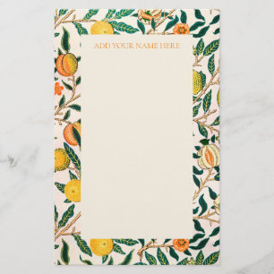 WILLIAM MORRIS "POMEGRANATE" PATTERN STATIONERY