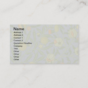 William Morris Pomegranate Wallpaper Business Card