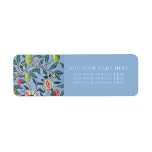 WILLIAM MORRIS "POMEGRANATES" RETURN ADDRESS LABEL