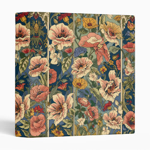 William Morris Poppies Floral Art Nouveau Pattern Binder