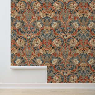 William Morris Poppies Floral Art Nouveau Pattern Wallpaper