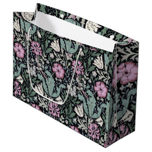 William Morris Poppy Botanical Victorian Wallpaper Large Gift Bag