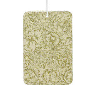 William Morris Poppy Classic Floral Green Air Freshener