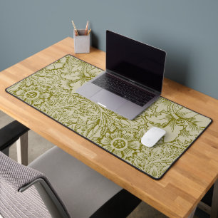 William Morris Poppy Classic Floral Green Desk Mat