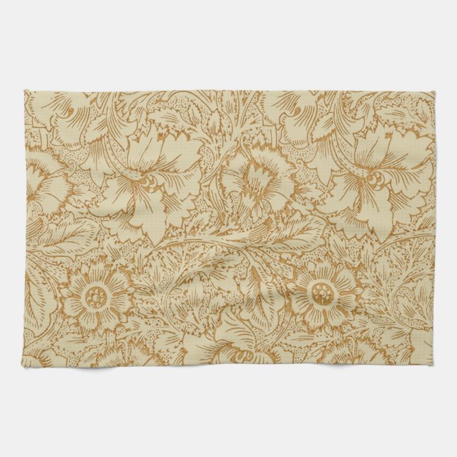 William Morris Poppy Floral Wallpaper Kitchen Towel (Horizontal)