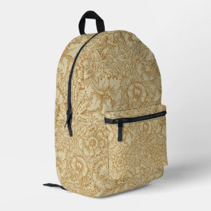 William Morris Poppy Floral Wallpaper Printed Backpack