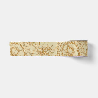 William Morris Poppy Floral Wallpaper Satin Ribbon