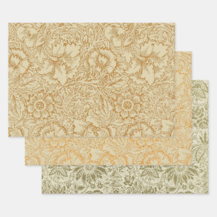William Morris Poppy Floral Wallpaper Wrapping Paper Sheet