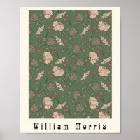 William Morris poster art nouveau flowers vintage 