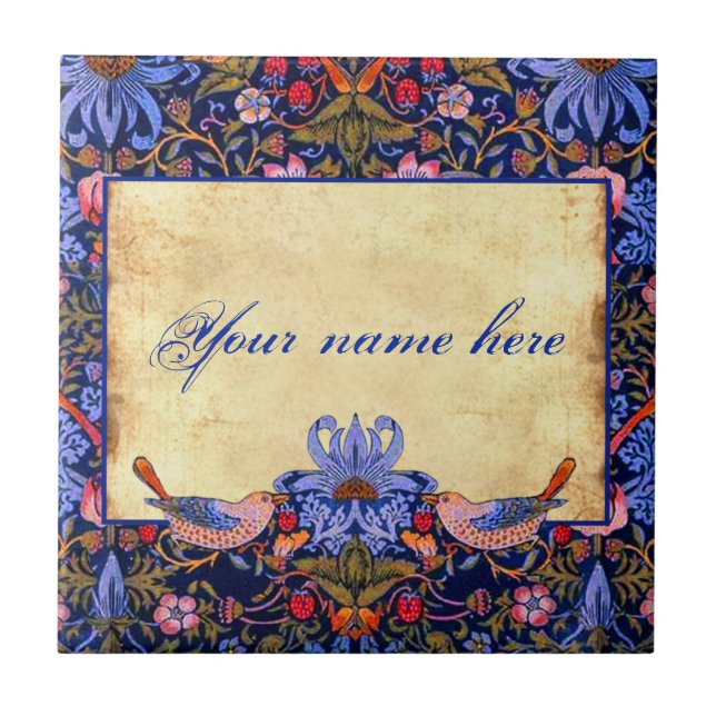 William Morris Pre-Raphaelite Customizable Tile (Front)