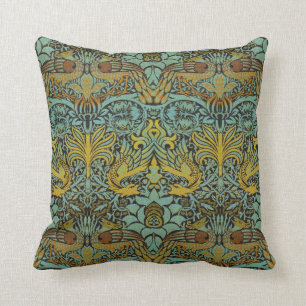William Morris Pré-Raphaelite Dragon Coussin