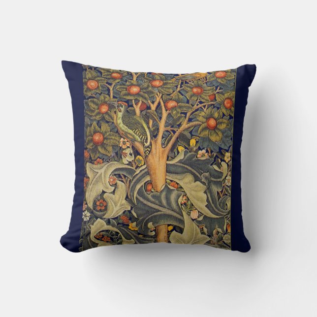 William Morris Pre-Raphaelite Throw Pillow (Front)