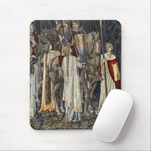 William Morris Quest for Holy Grail:Shield Forest Mouse Pad