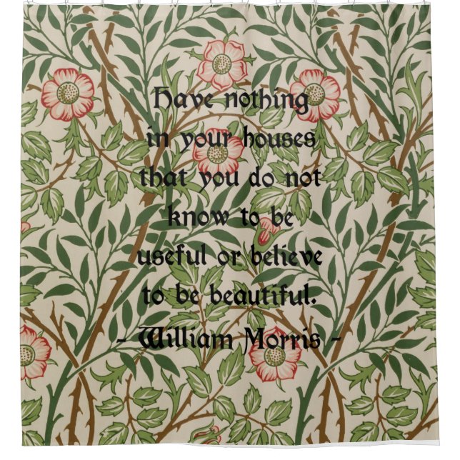 William Morris Quotation on Floral Pattern (Front)