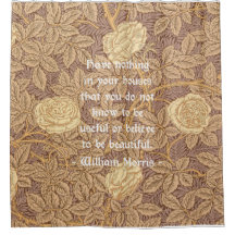 William Morris Quotation on Rose Pattern