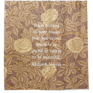 William Morris Quotation on Rose Pattern