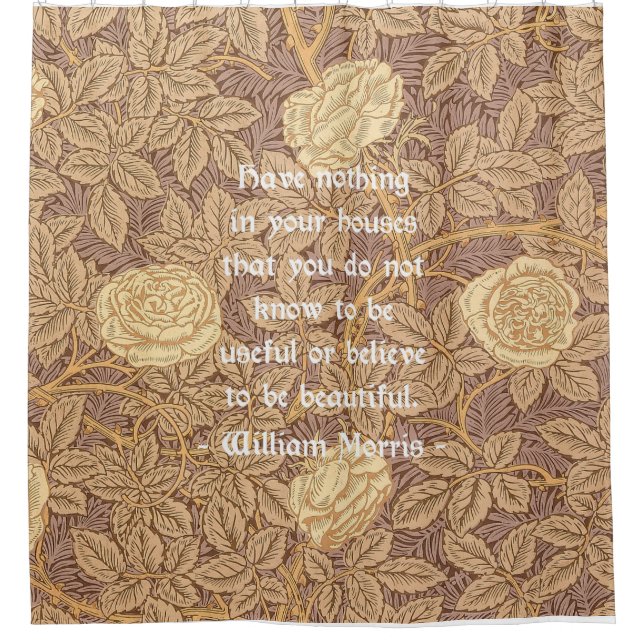 William Morris Quotation on Rose Pattern (Front)
