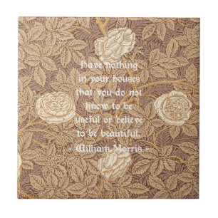 William Morris Quotation Tile