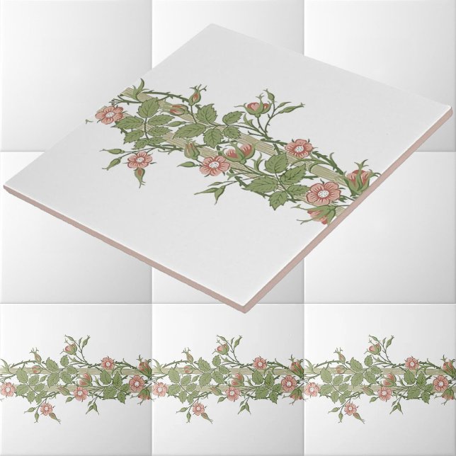 William Morris Rambler Floral Frieze Pattern Tile (Creator Uploaded)