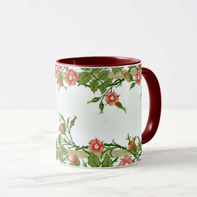 William Morris - Rambler Rose Decorative Art Mug (Front Right)