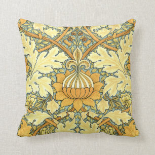 William Morris rich floral pattern Throw Pillow