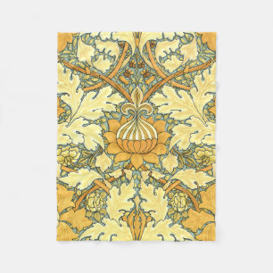 William Morris rich floral vintage pattern Fleece Blanket