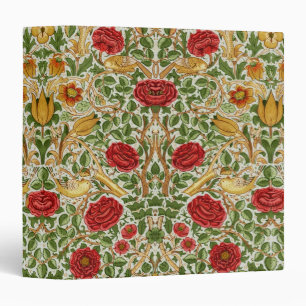 William Morris Rose & Birds Chintz Red Binder