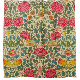 William Morris Rose Floral Chintz Pink