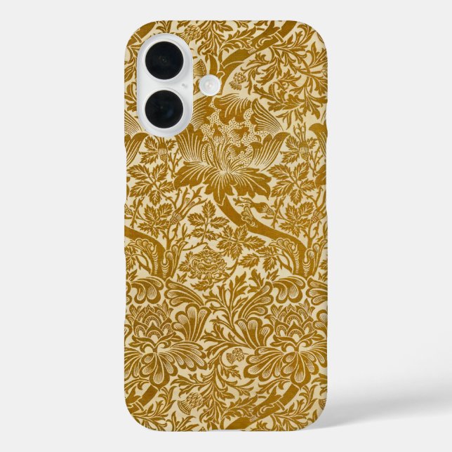William Morris Rose & Thistle Floral Golden Case-Mate iPhone Case (Back)