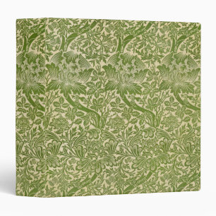 William Morris Rose & Thistle Floral Green Binder