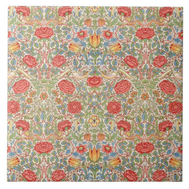 William Morris "Rose" Tile (Front)