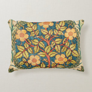 William Morris Rose Wreath  Accent Pillow