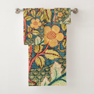 William Morris Rose Wreath  Bath Towel Set