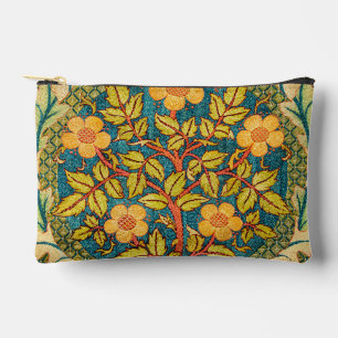 William Morris Rose Wreath: Classic Arts & Crafts  Accessory Pouch