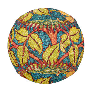 William Morris Rose Wreath: Classic Arts & Crafts  Baseball