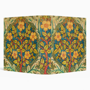 William Morris Rose Wreath: Classic Arts & Crafts Binder