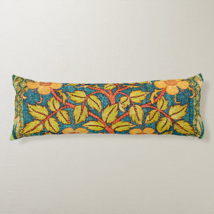 William Morris Rose Wreath: Classic Arts & Crafts  Body Pillow