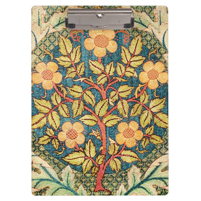 William Morris Rose Wreath Clipboard (Front)
