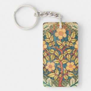 William Morris Rose Wreath Keychain
